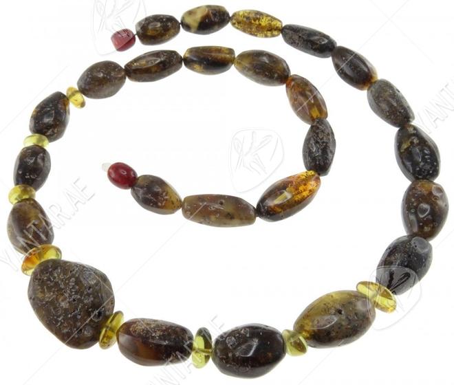 Beads made of amber stones